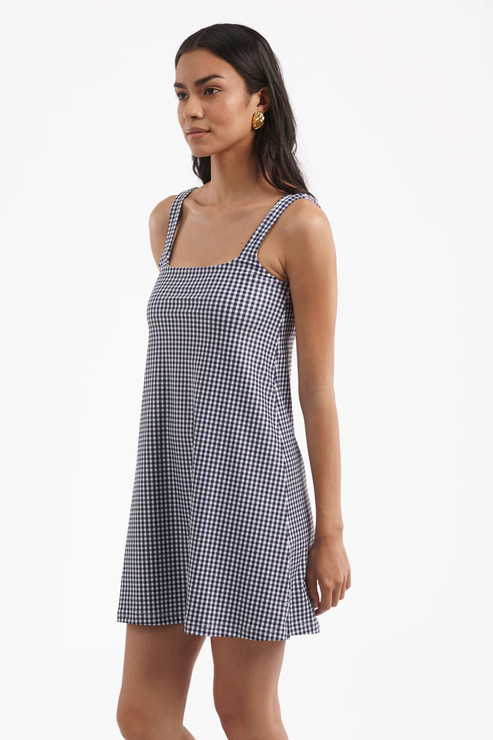 The Carol Dress - Navy Gingham