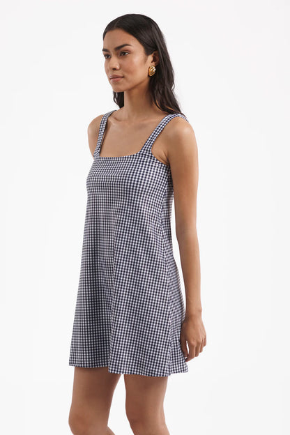 The Carol Dress - Navy Gingham