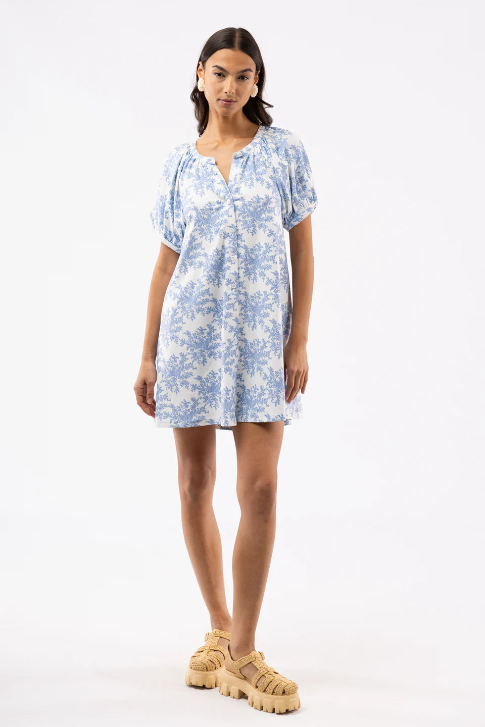 The Posie Dress - Rose Bushel Blue