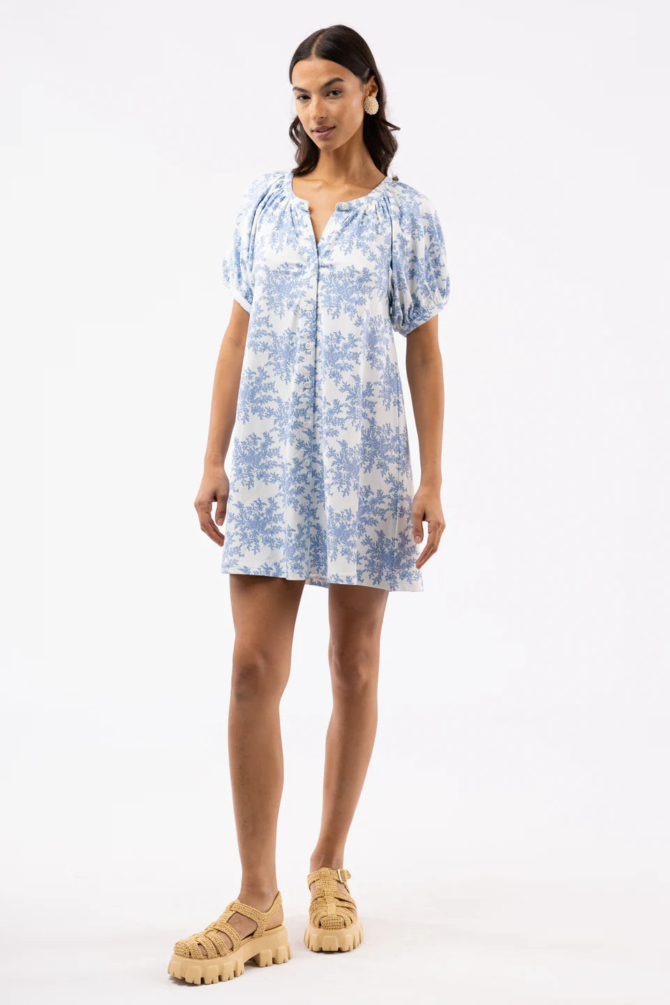 The Posie Dress - Rose Bushel Blue