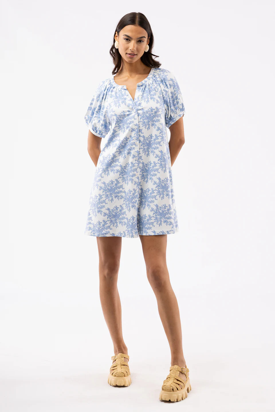 The Posie Dress - Rose Bushel Blue