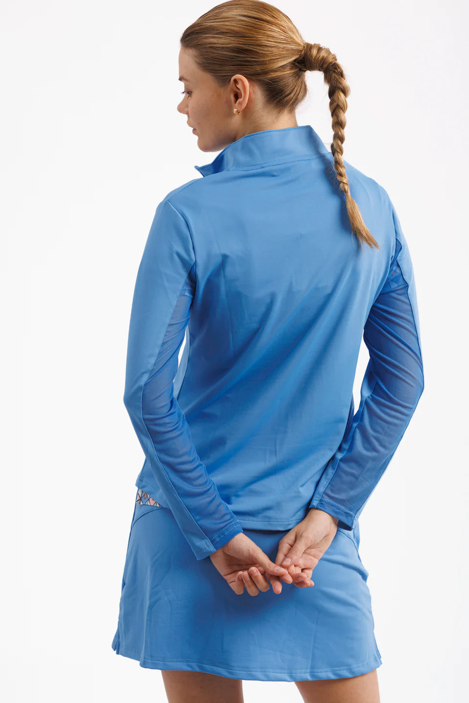 The Ava 1/4 Zip Pullover - Hydrangea