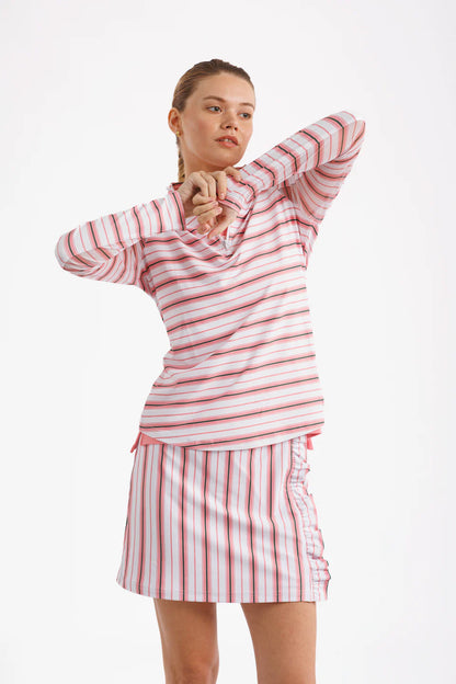 The Blaire Skort - Macaron Stripe