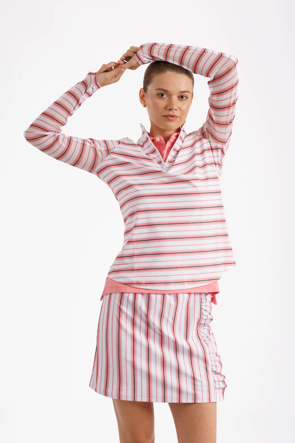 The Blaire Skort - Macaron Stripe