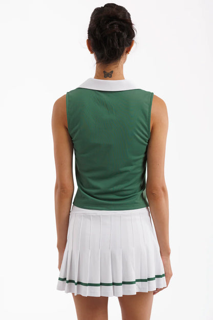 The Grey Skort - White/Boxwood