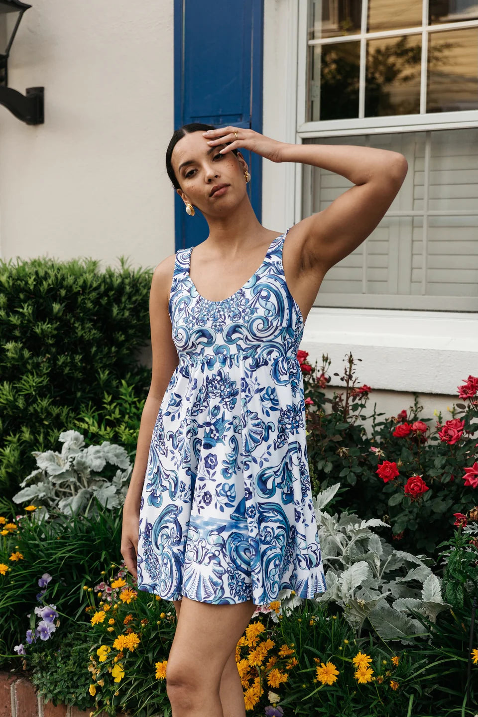 The Mila Dress - Port Porcelain