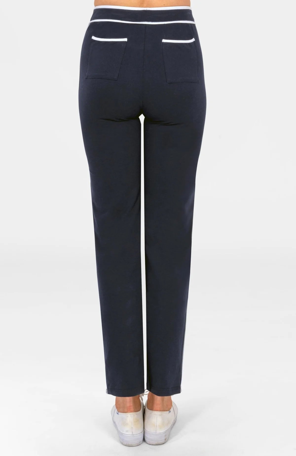 Sweat Pants - Trim It Up - Navy/White