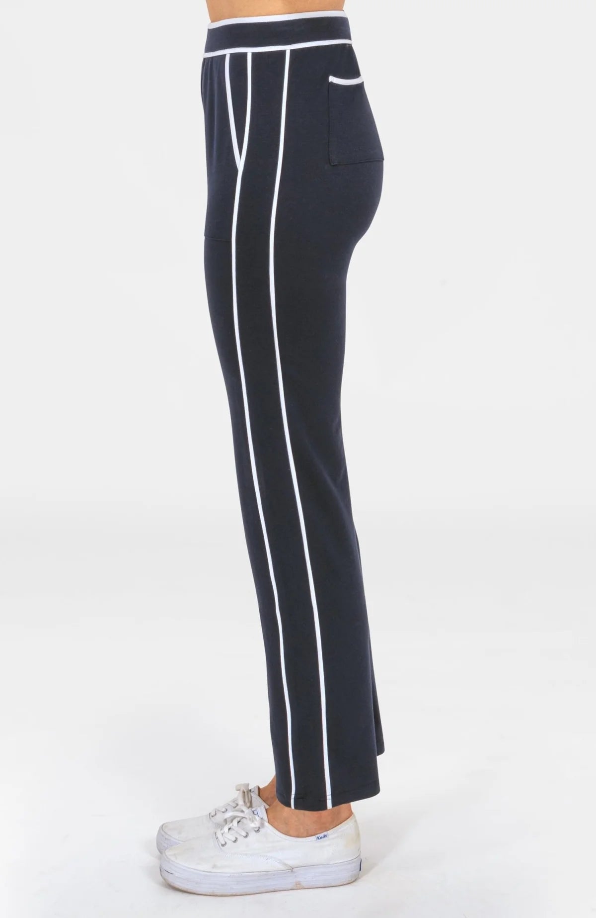 Sweat Pants - Trim It Up - Navy/White