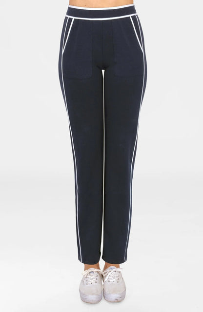 Sweat Pants - Trim It Up - Navy/White