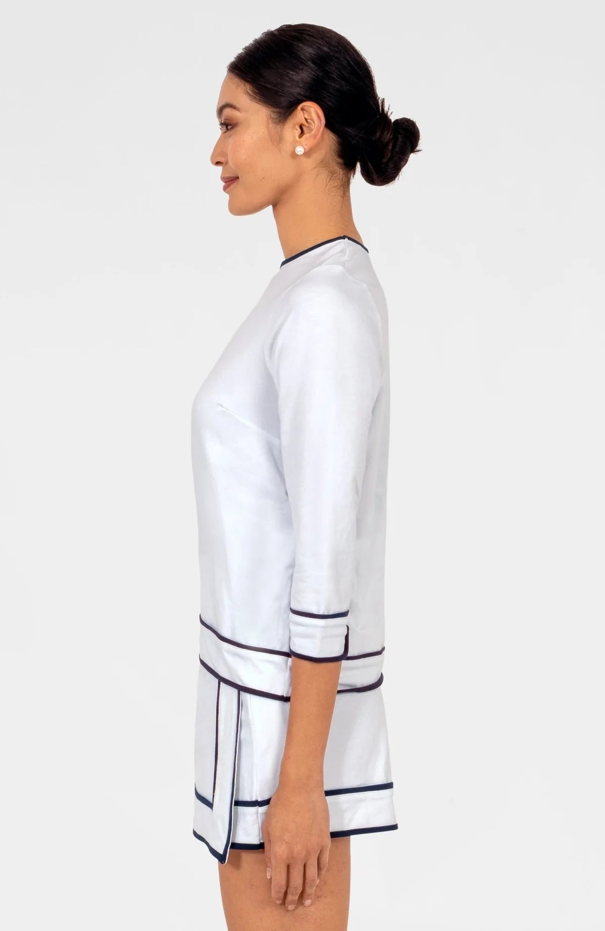 Sweatshirt - Trim It Up - White/Navy
