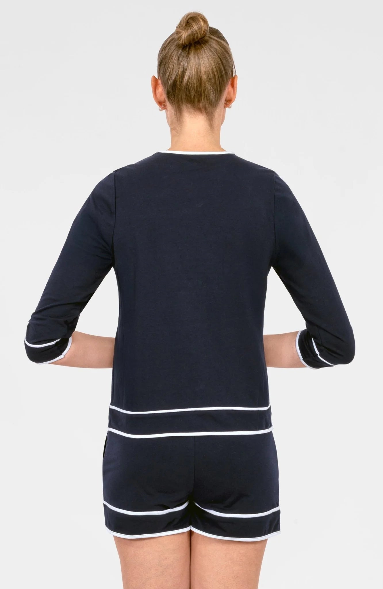 Sweatshirt - Trim It Up - Navy/White