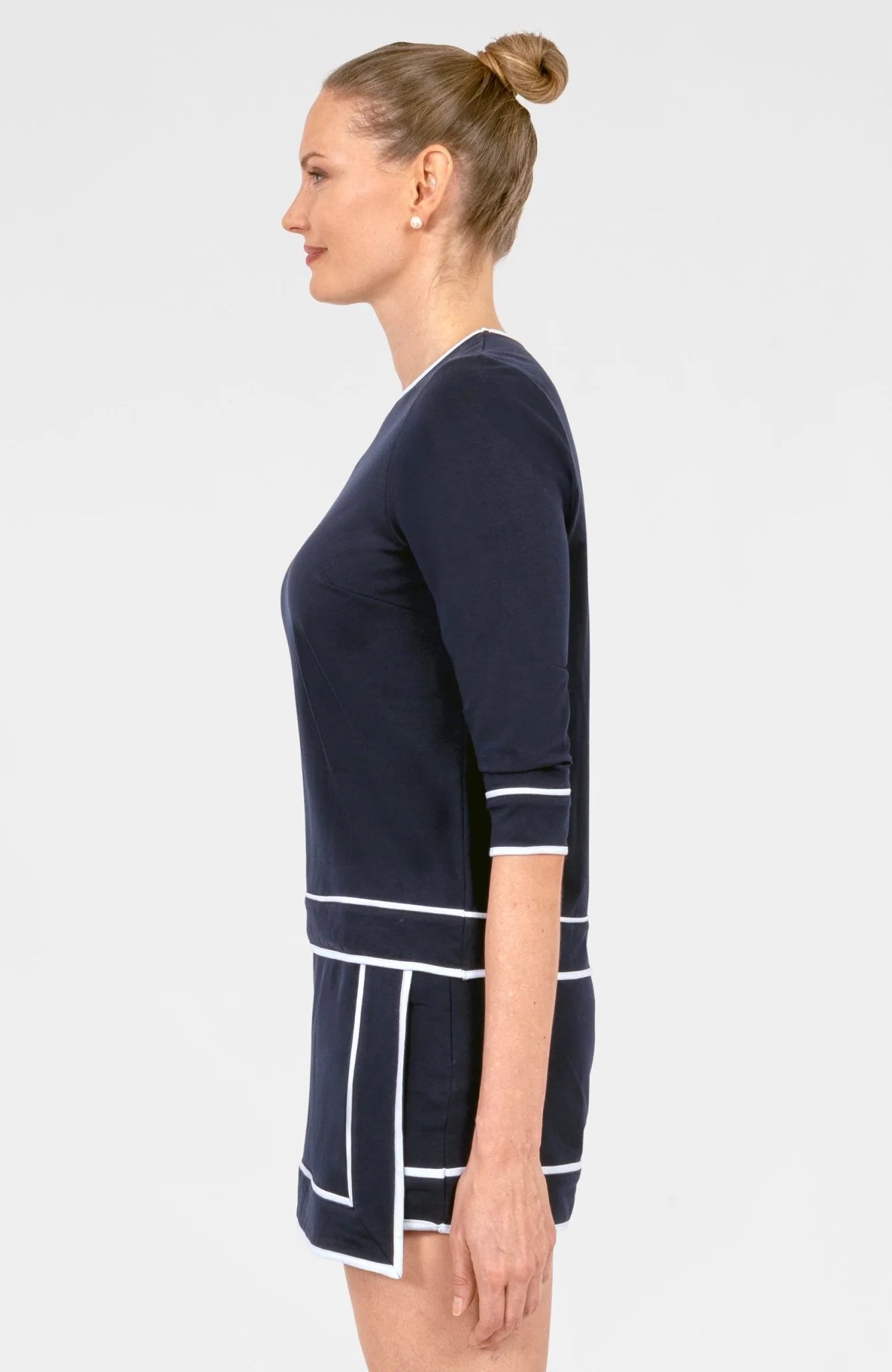 Sweatshirt - Trim It Up - Navy/White