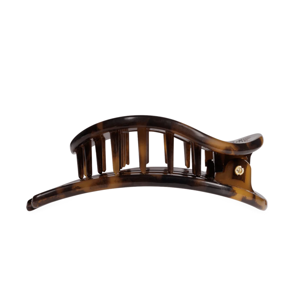 Tortoise Large Flat Circle Hair Clip