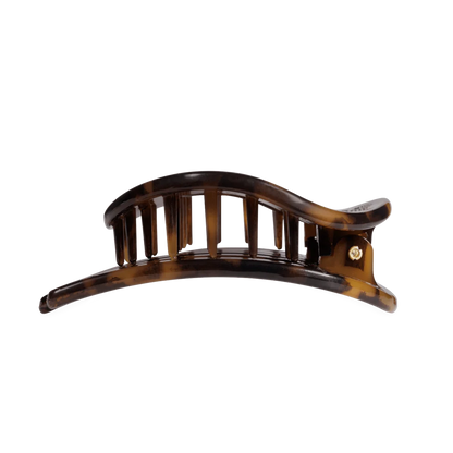 Tortoise Large Flat Circle Hair Clip
