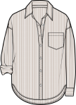 Birdie Button Down - Feeder Coconut/White Stripe