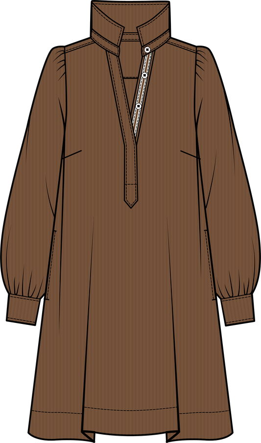 Pippa Corduroy Dress - Coconut