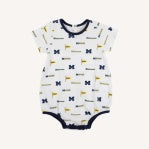Short Sleeve Patton Play Bubble - Pima Bold in Blue (Boys)/Michigan Blue