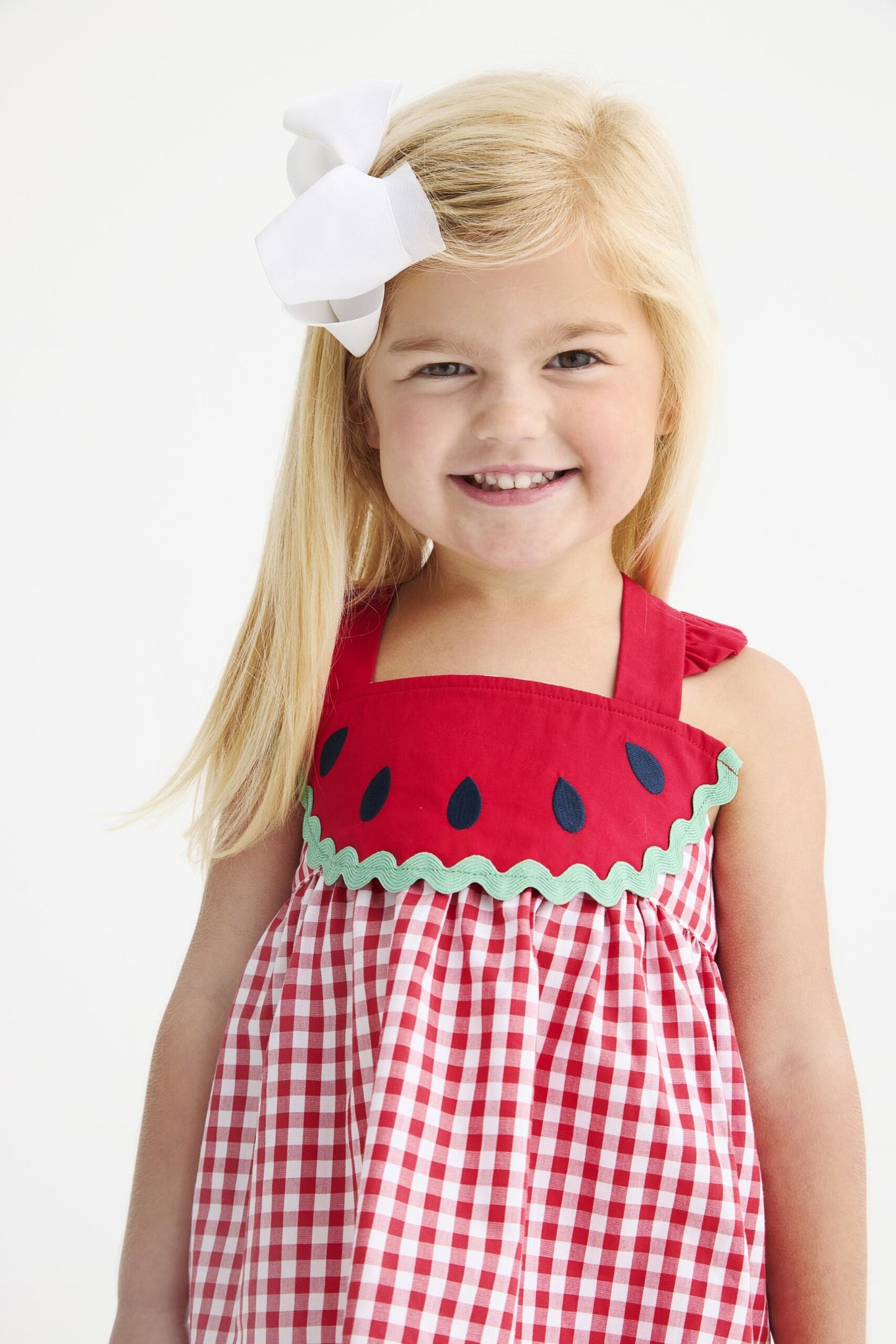 Nancy's Novelty Set- Woven Dyed Yarn - Richmond Red Gingham/Richmond Red/Watermelon