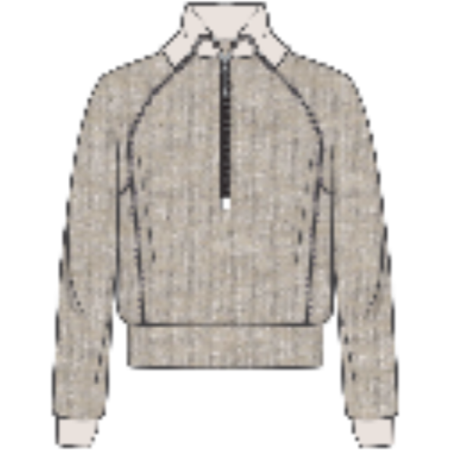 SPANX Airessentials® Half Zip - Bone Heather