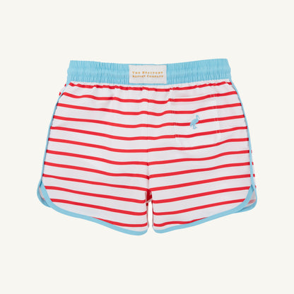 Tanner Trunks - Richmond Red Stripe/Belhaven Blue