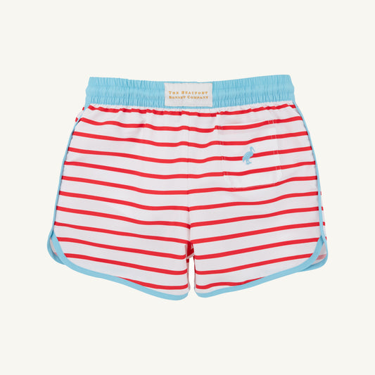 Tanner Trunks - Richmond Red Stripe/Belhaven Blue