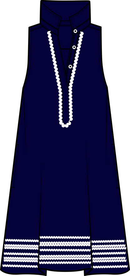 Pippa Dress - Nautical Navy