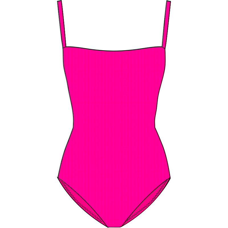 Textured Southampton Square Neck One-Piece - Charm Pink