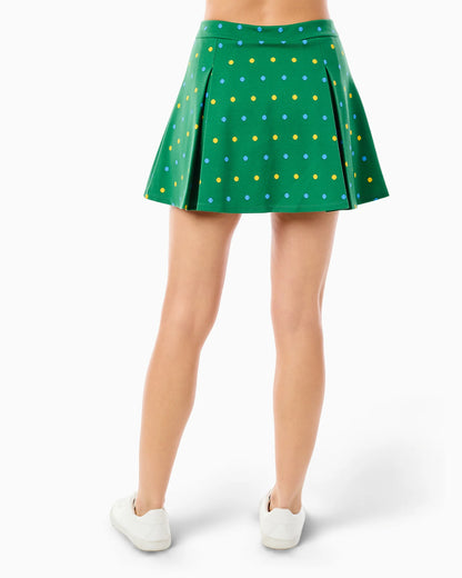 Ponte Virginian Pleated 14.25in Skort - Evergreen Serve