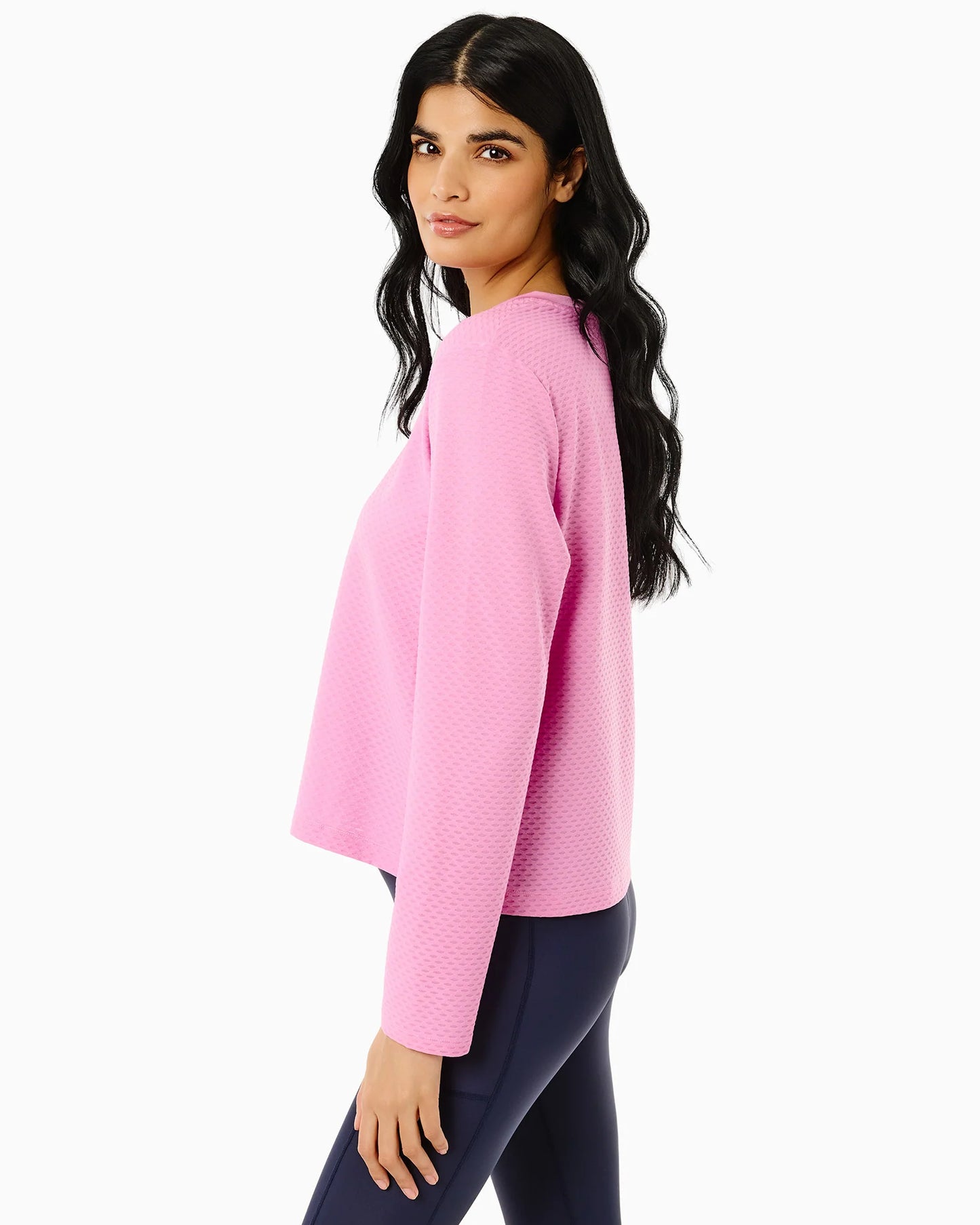 Active Mesh Walnut Long Sleeve - Orchid