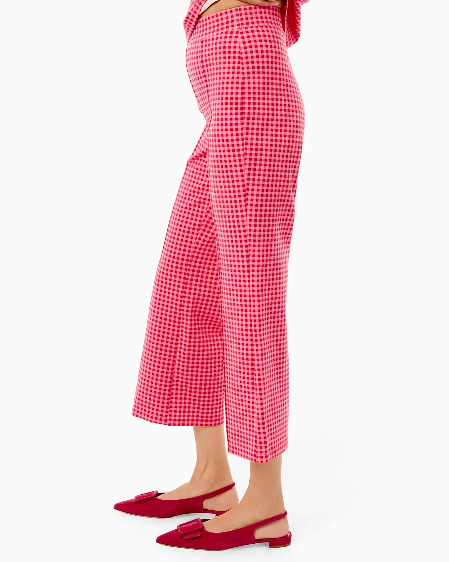 Ponte Waverly Pants - Rose Check