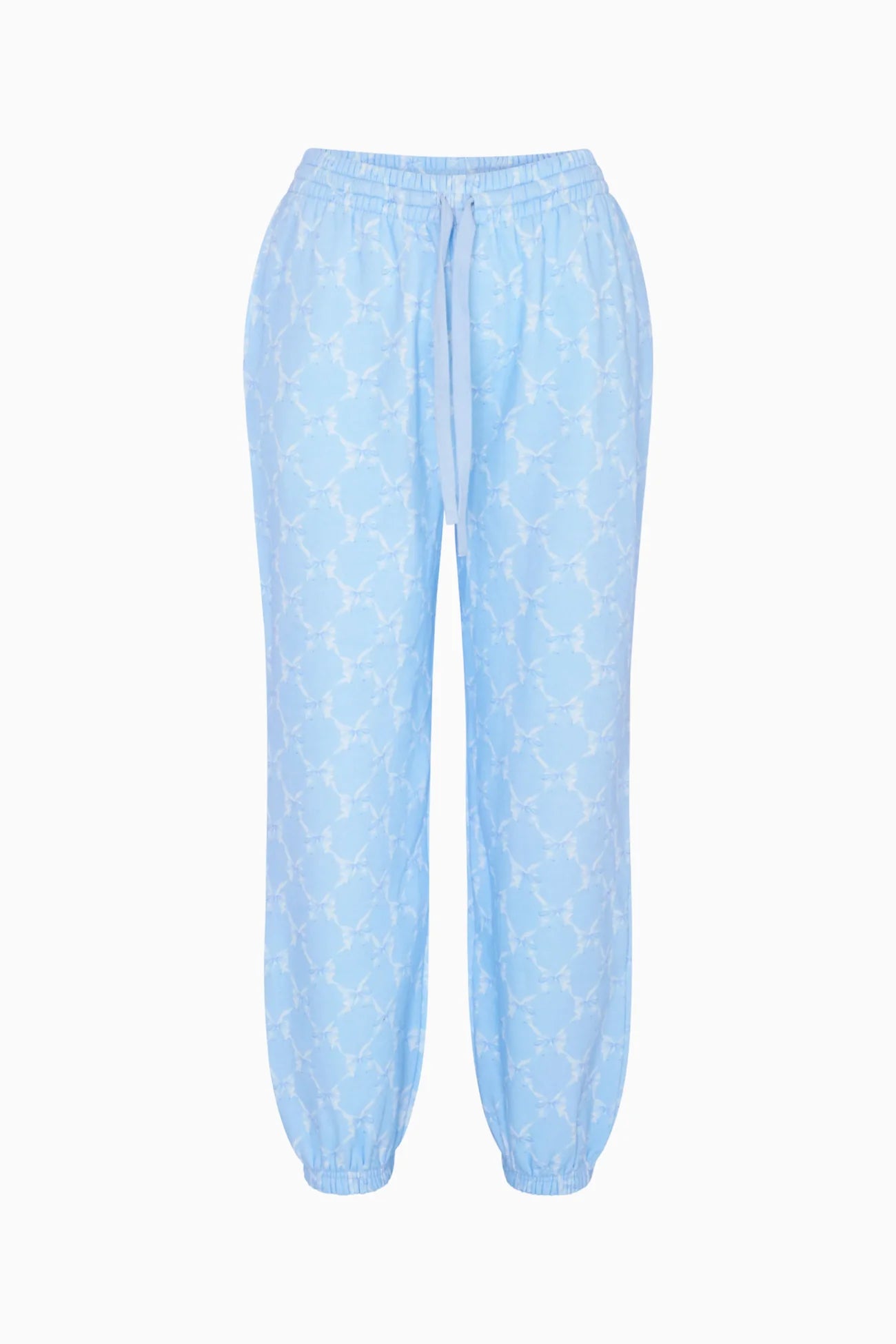Lillia Bow Print Sweatpant - Chilled Blue