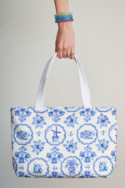 The Day Tote - Delft Blue