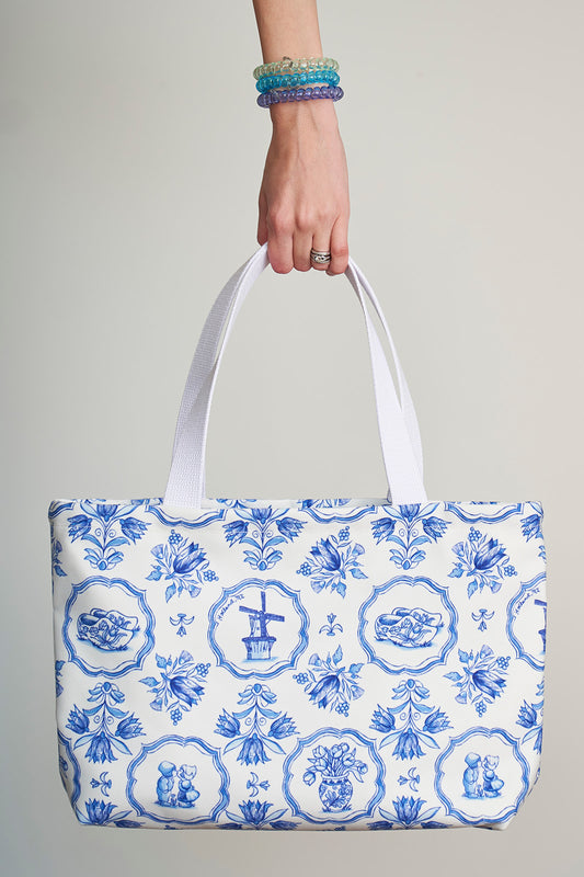The Day Tote - Delft Blue